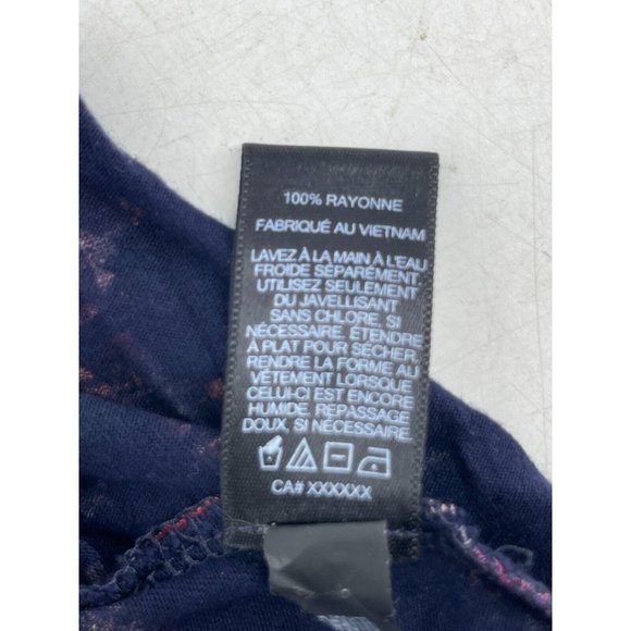 Express Women's Sleeveless Top Blouse Shirt Size SP Ruffled Front Floral Pattern - Picture 9 of 11